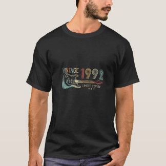T-shirt 30E Anniversaire Guitare Lover Femmes Hommes Vinta