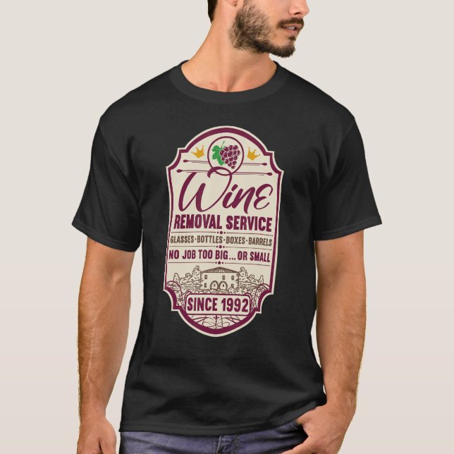 T-shirt 30e Anniversaire I Décanteur de vin Étiquette I Él (Devant)