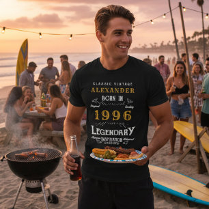 T-shirt 30e anniversaire Né en 1991 Légende Personnalisé