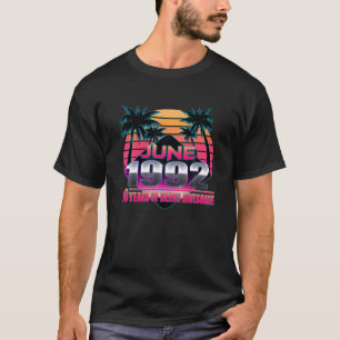 T-shirt 30E Anniversaire Né En Juin 1992 - 1992 Anniversai