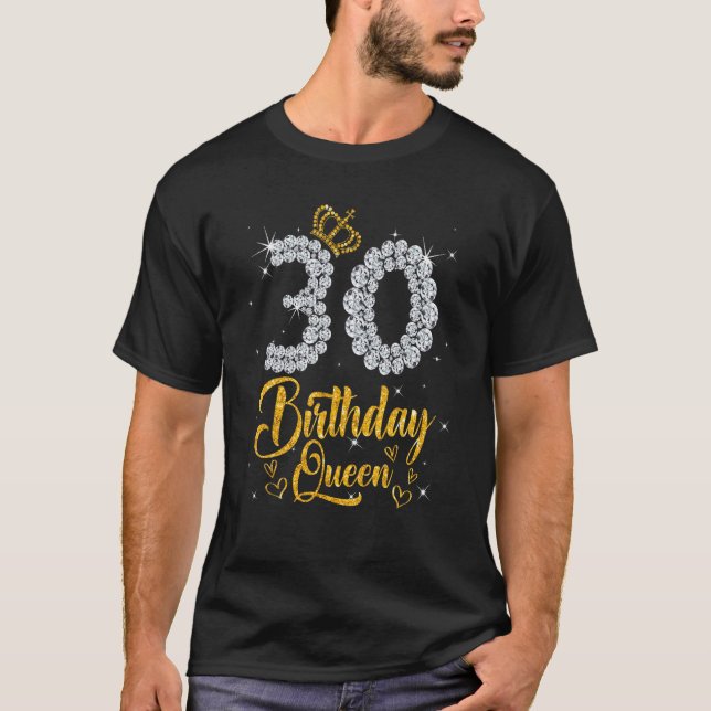 T-shirt 30e anniversaire Reine 30 ans filles Diamo (Devant)