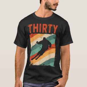 T-shirt 30e Anniversaire Ski Rétro Ski 30 ans Hommes Femme