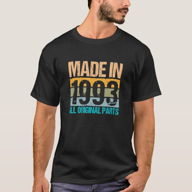T-shirt 30e Anniversaire u2013 Fait En 1993 4 (Devant)