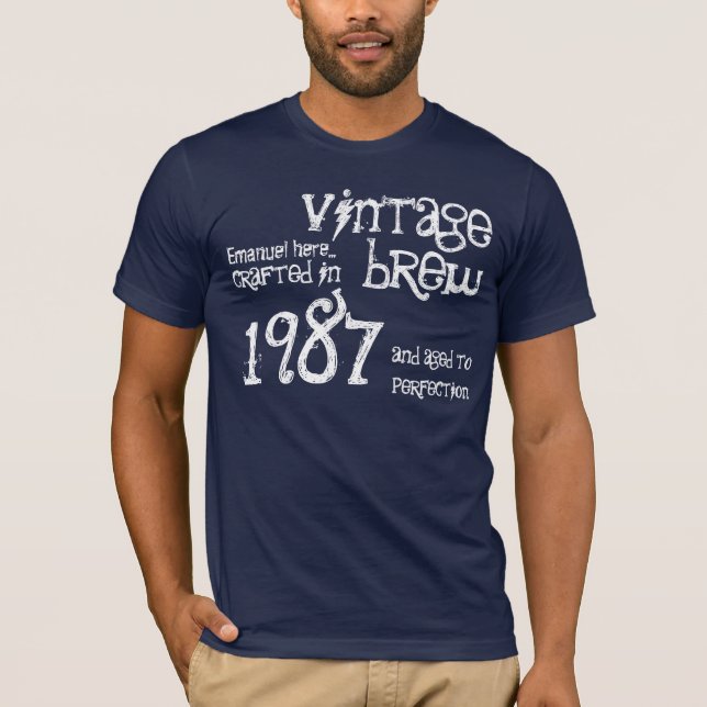 T-shirt 30e cadeau d'anniversaire 1987 Race Vintage ou TOU (Devant)