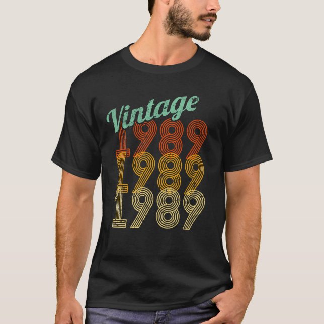 T-shirt 30ème Cadeau de classique du cru 1989 (Devant)