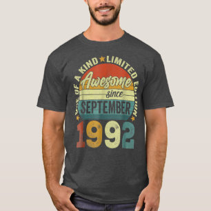 T-shirt 30th Birthday Gift 30 Year Old Awesome Since Septe