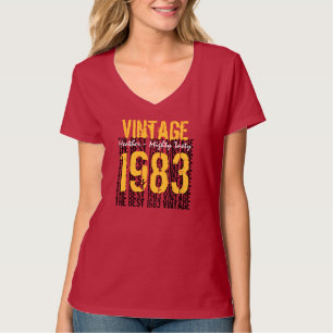 T-shirt 30th Birthday Gift Best 1983 Vintage Red Y040