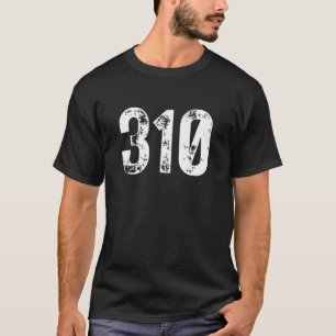 T-shirt 310 Area Code Los Angeles CA Mobile Telephone Area