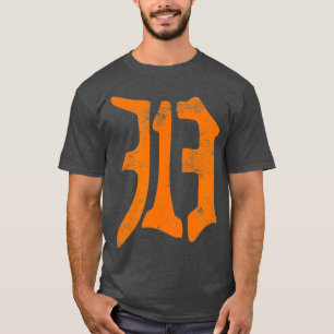 T-shirt 313 Detroit Michigan Vintage Old English D Area Co