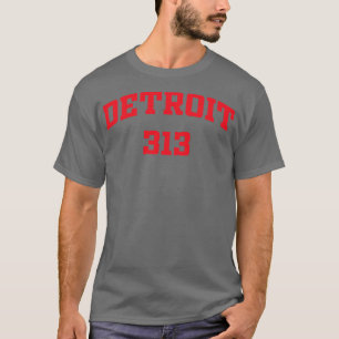 T-shirt 313 Texte Rouge