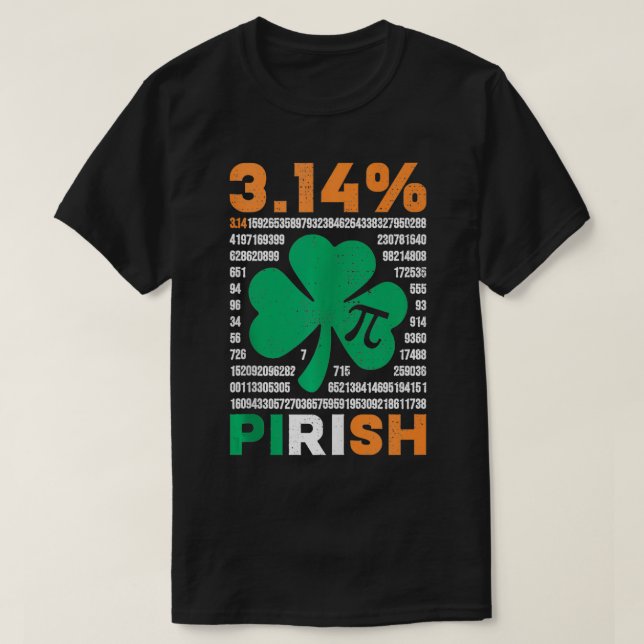 T-shirt 314 Pirish Funny St patrick et Pi Day Math Enseign (Design devant)