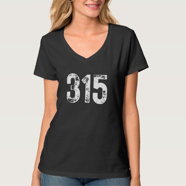 T-shirt 315 Area Code Syracuse NY Mobile Telephone Area Co (Devant)