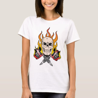 T-shirt 318 Tatouage crâne flamboyant