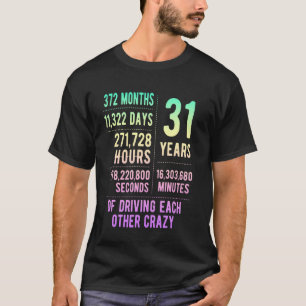 T-shirt 31 Ans de Mariage Drôle 31e Anniversaire de Mariag