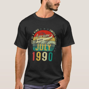 T-shirt 31 Ans Vintage Juillet 1990 Edition Limitée 31S