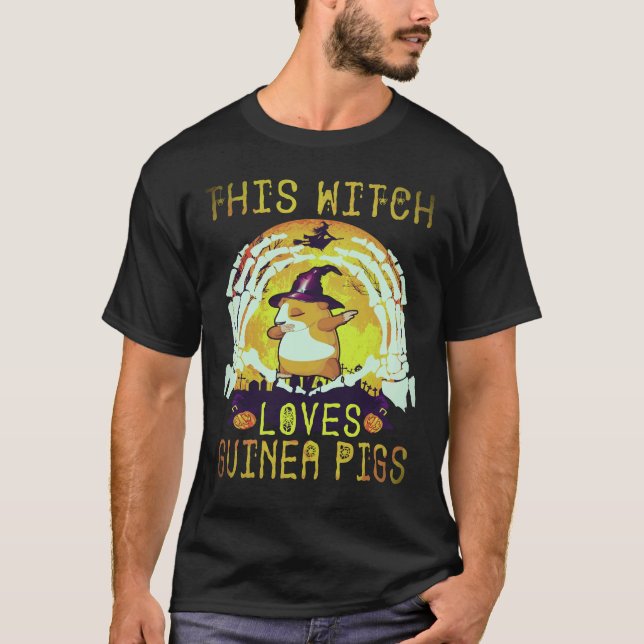 T-shirt 31 Cette sorcière adore les cochons d'Inde Hallowe (Devant)