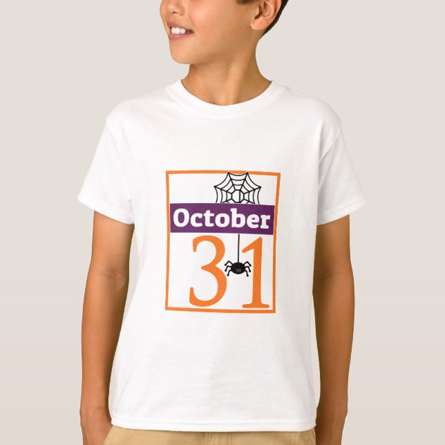 T-shirt 31 octobre Halloween Personnalisé (Devant)