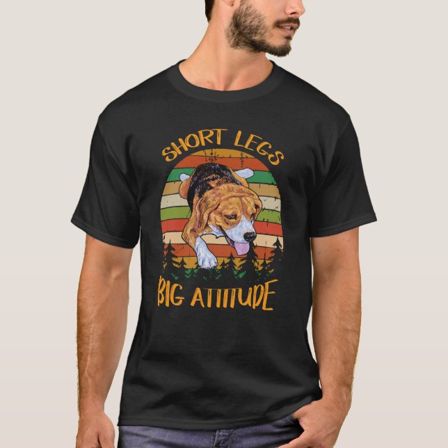 T-shirt 31 Pattes Courtes Grande Attitude Chiot Mignon (Devant)