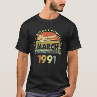 T-shirt 31 Year Old Vintage March 1991 Limited Edition 31S