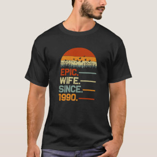 T-shirt 31E Anniversaire De Mariage Rétro Pour Sa Femme Ép