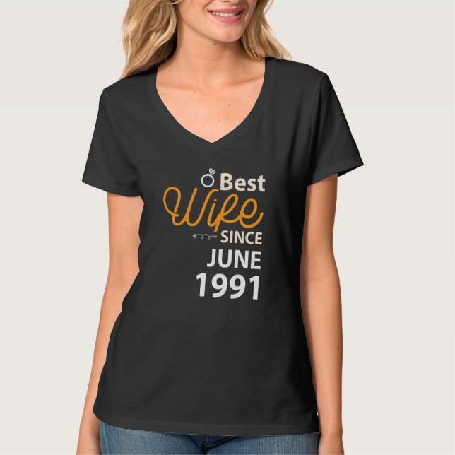 T-shirt 31e anniversaire du Mariage Meilleure femme depuis (Devant)