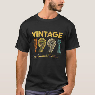 T-shirt 31E Anniversaire Idée Cadeau Vintage 1991 Hommes F