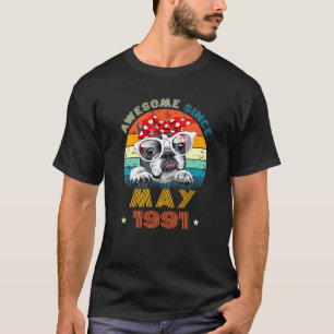 T-shirt 31e anniversaire Love Boston Terrier 31 ans depuis