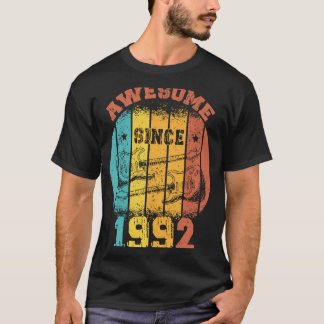T-shirt 31e anniversaire Vintage 1992 Rétro 31 ans Guit