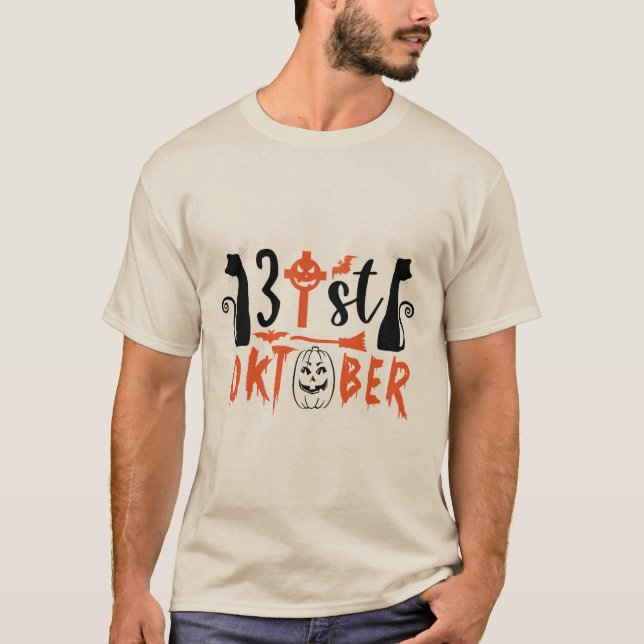 T-shirt 31e Oktober Chats noirs Halloween (Devant)