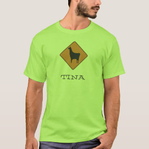 T-shirt 320px-Road_sign_llama.svg, TINA