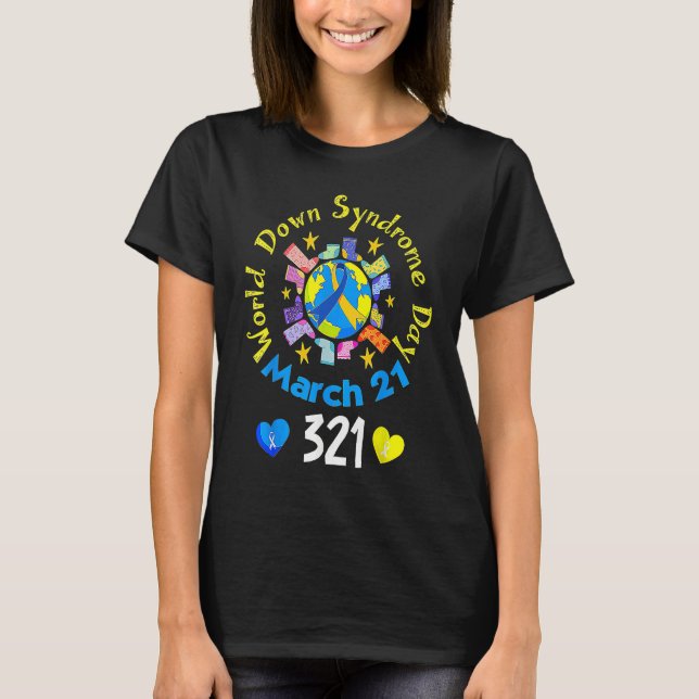 T-shirt 321 World Down Syndrome Awareness Day Rock Your So (Devant)