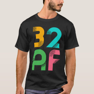 T-shirt 32 AF Vintage 32 ans Colorful Retro 32e Bir