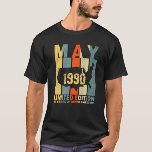 T-shirt 32 Anniversaire Mai 1990 32 Ans D'Être Impressionn
