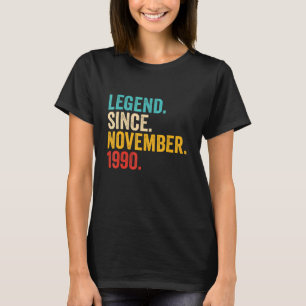T-shirt 32 Ans 32e Anniversaire Légende depuis novembre