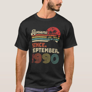 T-shirt 32 Ans Awesome depuis Septembre 1990 32e Birt