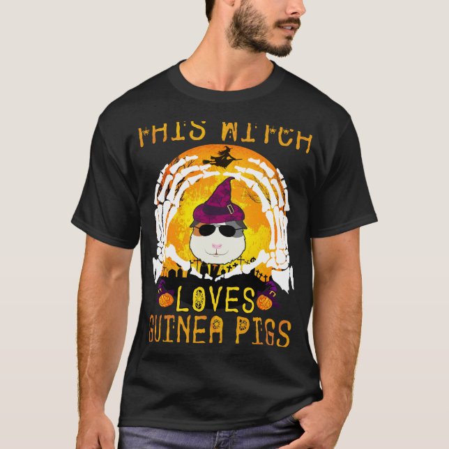 T-shirt 32 Cette sorcière adore Halloween des cochons d'In (Devant)