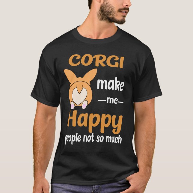 T-shirt 32 Corgi Me Rendre Heureux (Devant)