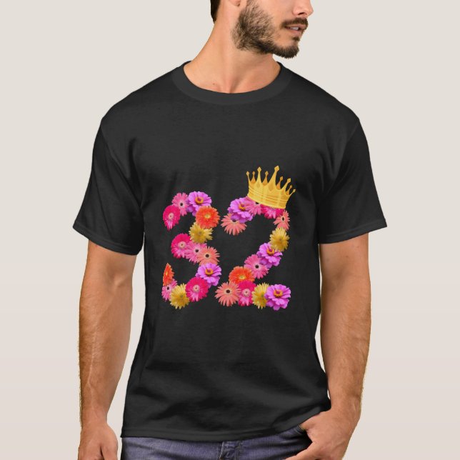 T-shirt 32 Couronne de Fleurs C'est Mon 32ème (Devant)