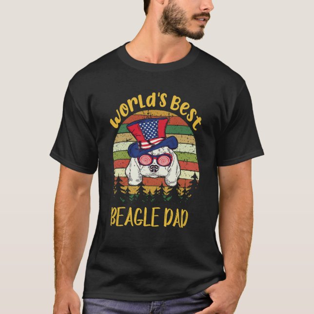 T-shirt 32 Meilleur Papa Beagle du Monde Beagle (Devant)