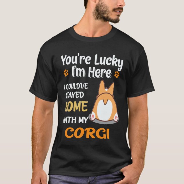 T-shirt 32 Vous êtes un Corgi chanceux (Devant)