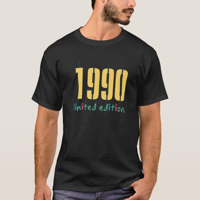 T-shirt 32e anniversaire Dames Mens 32 ans 1990 2 (Devant)