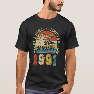 T-shirt 32e anniversaire stupéfiant depuis janvier 1991 32