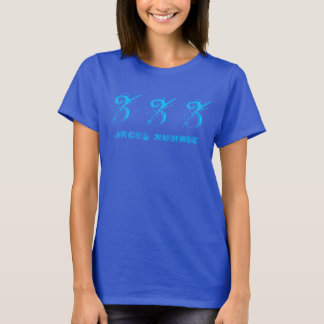 T-shirt 333 (NUMÉRO ANGEL) Synchronicité, Bleu -