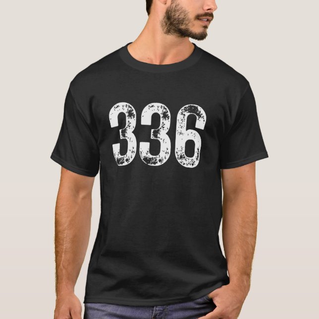 T-shirt 336 Area Code Greensboro NC Mobile Telephone Area  (Devant)