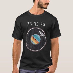T-shirt 33 45 78 tr/min Vintage Retro Vinyl Record