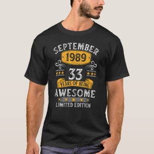 T-shirt 33 ans de légende depuis septembre 1989 33e oiseau