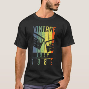 T-shirt 33 ans Vintage juillet 1989 33e anniversaire
