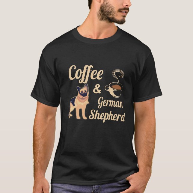 T-shirt 33 Café et Berger Allemand (Devant)