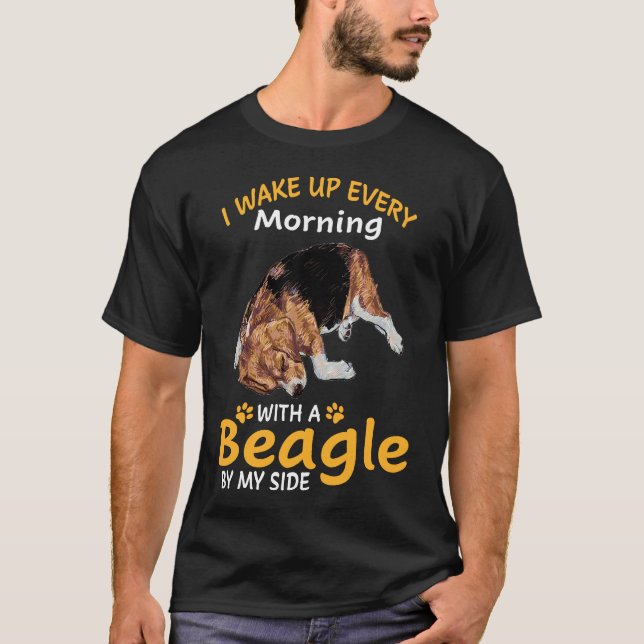 T-shirt 33 Je Me Réveille Tous Les Matins Avec Un Beagle P (Devant)