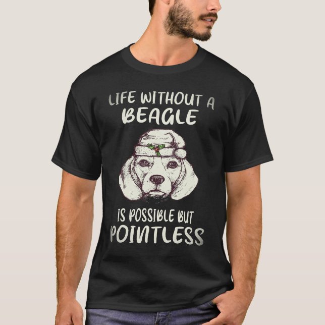 T-shirt 33 La vie sans un beagle (Devant)